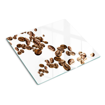 Glass kitchen board Coffee beans in motion
