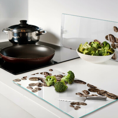 Glass kitchen board Coffee beans in motion