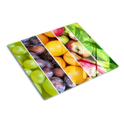 Glass chopping board Fruits in rainbow colors