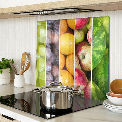 Glass chopping board Fruits in rainbow colors