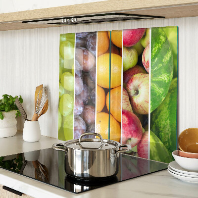 Glass chopping board Fruits in rainbow colors