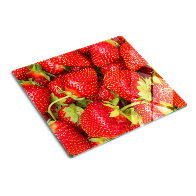 Glass kitchen board Strawberries on the background