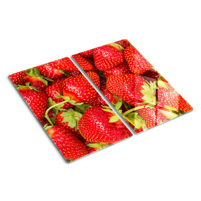 Glass kitchen board Strawberries on the background