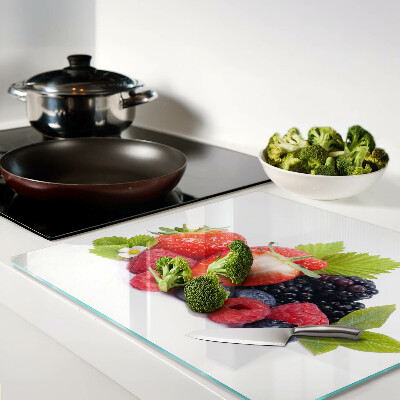 Glass kitchen board Forest fruits