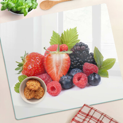 Glass kitchen board Forest fruits