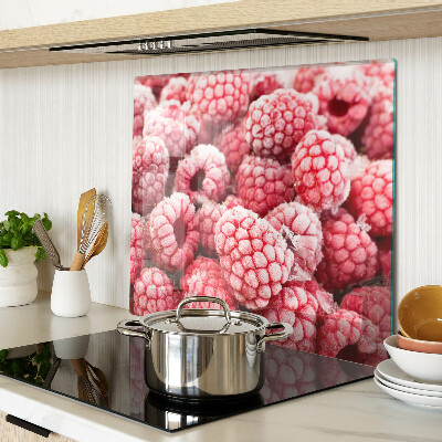 Glass chopping board Raspberries in a fresh edition