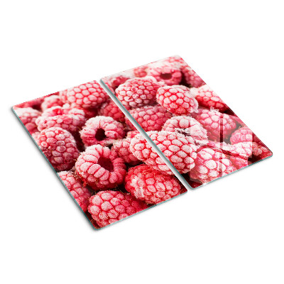 Glass chopping board Raspberries in a fresh edition