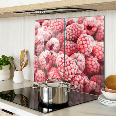 Glass chopping board Raspberries in a fresh edition