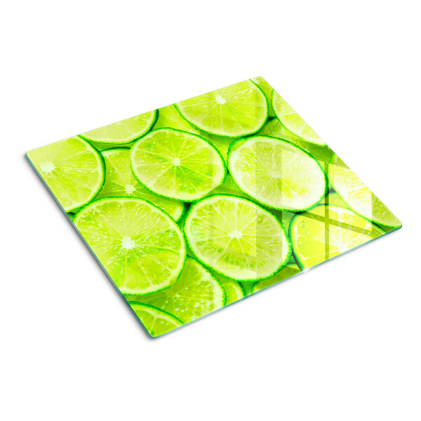 Glass kitchen board Lime slices