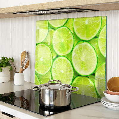 Glass kitchen board Lime slices