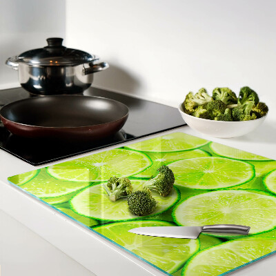Glass kitchen board Lime slices