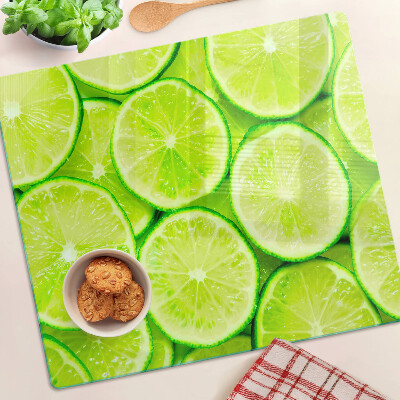 Glass kitchen board Lime slices