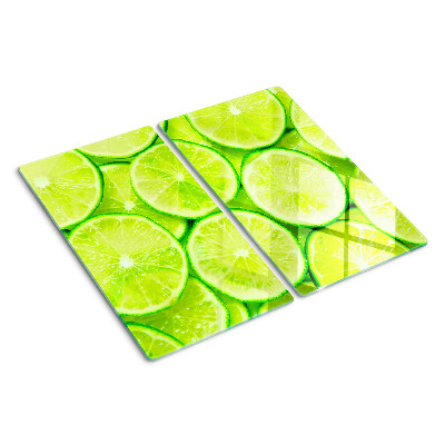 Glass kitchen board Lime slices