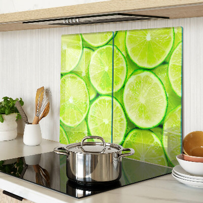 Glass kitchen board Lime slices