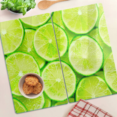 Glass kitchen board Lime slices