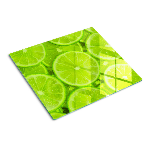 Glass kitchen board Lime slices