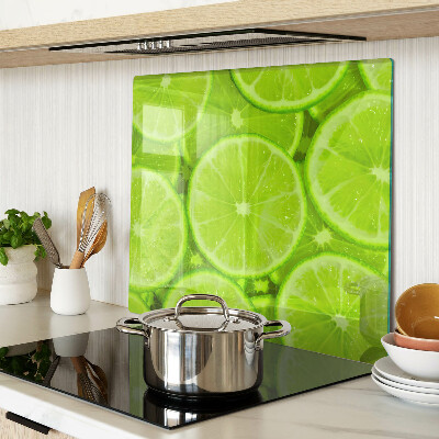 Glass kitchen board Lime slices