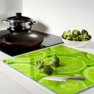 Glass kitchen board Lime slices