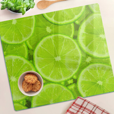 Glass kitchen board Lime slices
