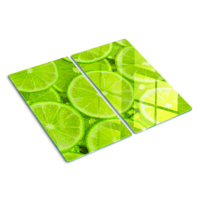 Glass kitchen board Lime slices