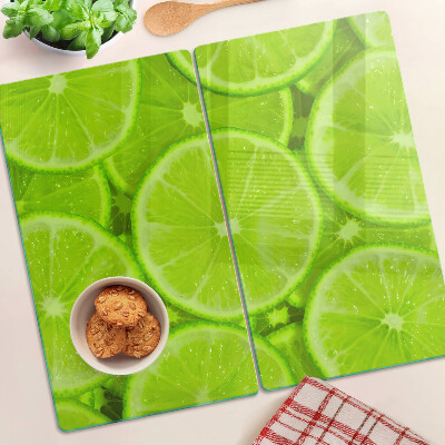 Glass kitchen board Lime slices