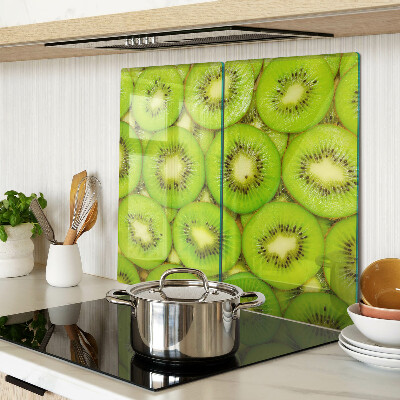 Glass kitchen board Kiwi slices