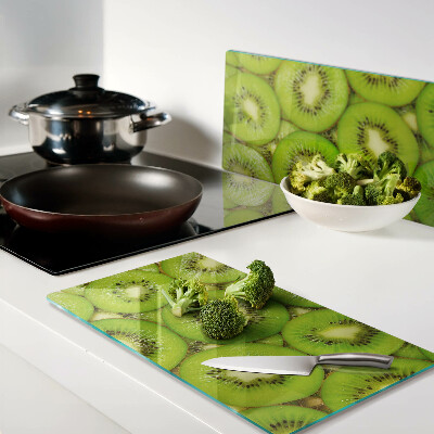 Glass kitchen board Kiwi slices