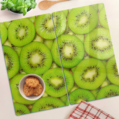 Glass kitchen board Kiwi slices