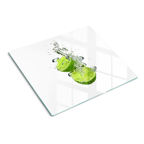 Glass kitchen board Lemons in Bubble Water