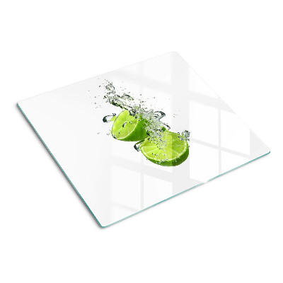 Glass kitchen board Lemons in Bubble Water