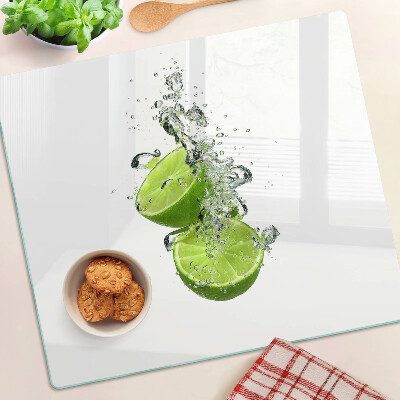 Glass kitchen board Lemons in Bubble Water