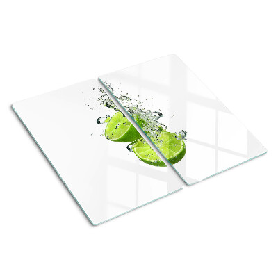 Glass kitchen board Lemons in Bubble Water