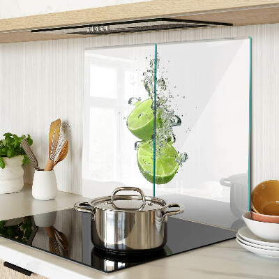 Glass kitchen board Lemons in Bubble Water