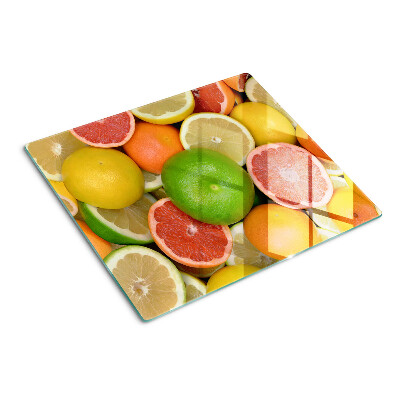 Glass kitchen board Citrus fruits in colors