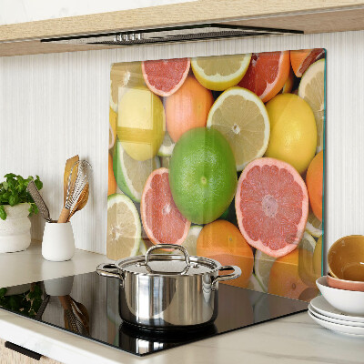 Glass kitchen board Citrus fruits in colors