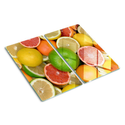 Glass kitchen board Citrus fruits in colors