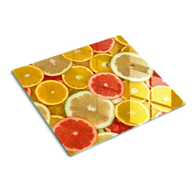 Glass chopping board Citrus fruits in rainbow colors