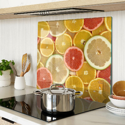 Glass chopping board Citrus fruits in rainbow colors
