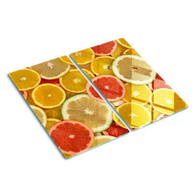 Glass chopping board Citrus fruits in rainbow colors