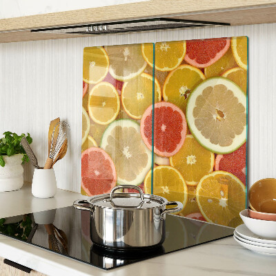 Glass chopping board Citrus fruits in rainbow colors
