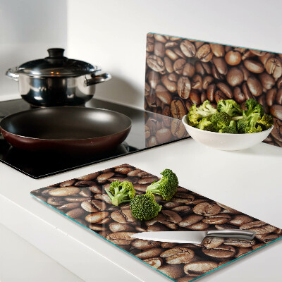 Glass kitchen board Coffee beans