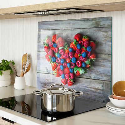 Glass kitchen board Heart of forest fruits