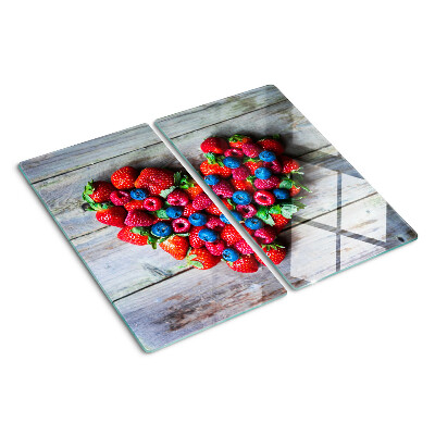 Glass kitchen board Heart of forest fruits