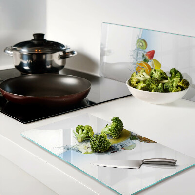 Glass kitchen board Fruit in water