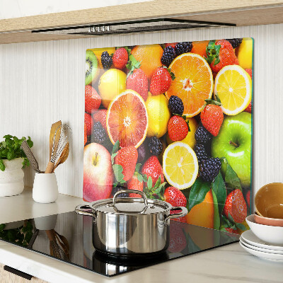 Glass chopping board Tropical fruits and berries