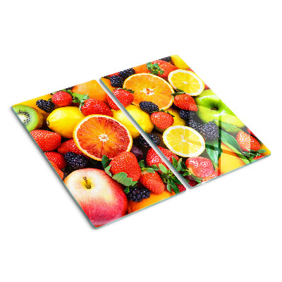 Glass chopping board Tropical fruits and berries