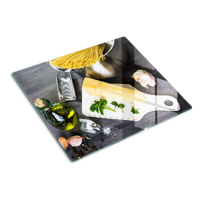 Glass kitchen board Kitchen accessories and ingredients