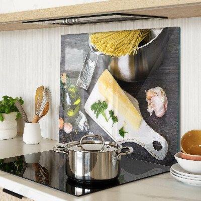 Glass kitchen board Kitchen accessories and ingredients