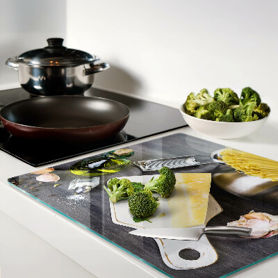 Glass kitchen board Kitchen accessories and ingredients