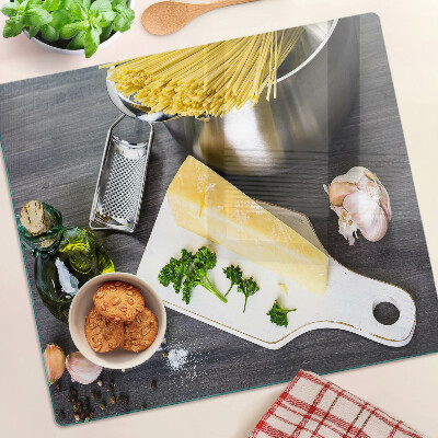 Glass kitchen board Kitchen accessories and ingredients
